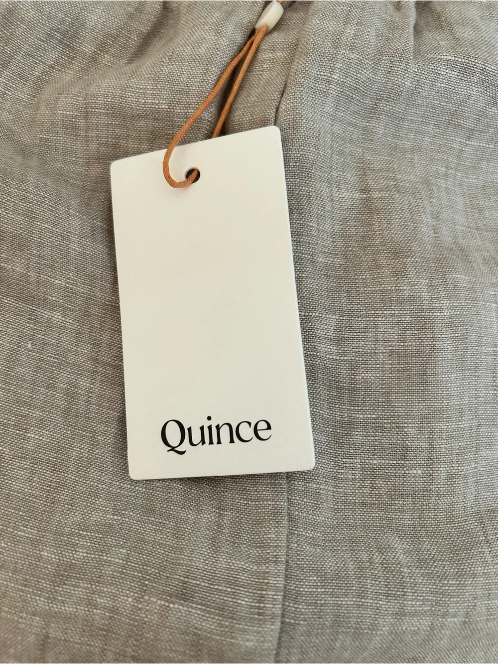 Quince 100% Linen Pants 🌾 NWT Sz L Flax Tan 26” Inseam